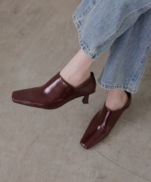 LIAN（リアン）の「2wayスクエアトゥパンプス（パンプス・レディース・レッド/ブラック・MEDIUM/LARGE）」の2枚目の写真