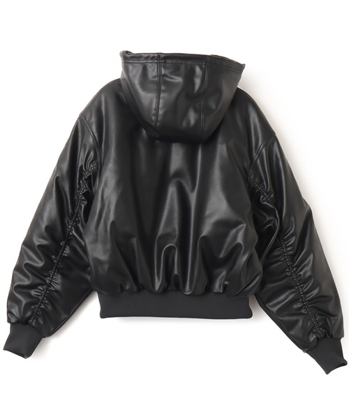 adidas(アディダス)の「adidas W PLEATHER JKT / アディダス ウィメンズ プレザー ジャケット(その他アウター・レディース・ブラック・S/3XL/XXL/XL/L/M)」の8枚目の写真