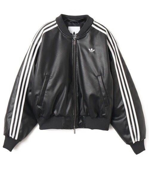 adidas(アディダス)の「adidas W PLEATHER JKT / アディダス ウィメンズ プレザー ジャケット(その他アウター・レディース・ブラック・S/3XL/XXL/XL/L/M)」の12枚目の写真