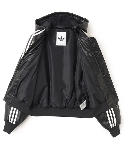 adidas(アディダス)の「adidas W PLEATHER JKT / アディダス ウィメンズ プレザー ジャケット(その他アウター・レディース・ブラック・S/3XL/XXL/XL/L/M)」の5枚目の写真