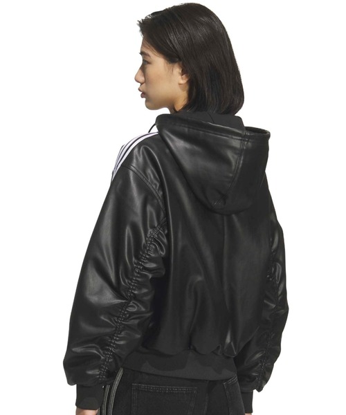 adidas(アディダス)の「adidas W PLEATHER JKT / アディダス ウィメンズ プレザー ジャケット(その他アウター・レディース・ブラック・S/3XL/XXL/XL/L/M)」の9枚目の写真
