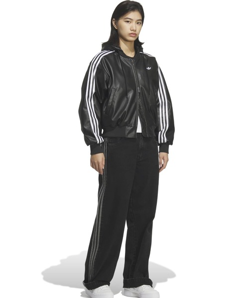 adidas(アディダス)の「adidas W PLEATHER JKT / アディダス ウィメンズ プレザー ジャケット(その他アウター・レディース・ブラック・S/3XL/XXL/XL/L/M)」の10枚目の写真