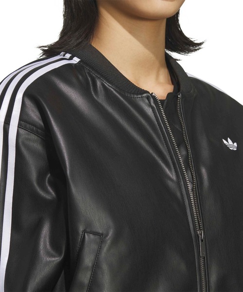 adidas(アディダス)の「adidas W PLEATHER JKT / アディダス ウィメンズ プレザー ジャケット(その他アウター・レディース・ブラック・S/3XL/XXL/XL/L/M)」の11枚目の写真