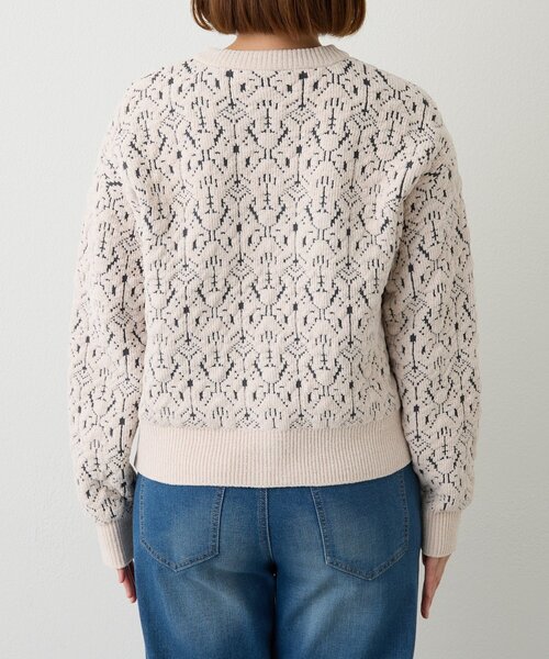 un dix cors（アンディコール）の「《羽織るだけでこなれ感》モールジャガードZipカーディガン（カーディガン/ボレロ・レディース・ホワイト系その他/ライトグレー・FREE）」の14枚目の写真