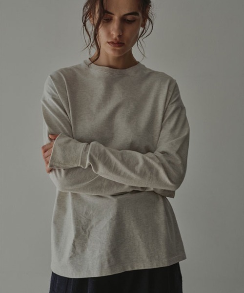 ETRE TOKYO（エトレトウキョウ）の「カフボタンロンTee（Tシャツ/カットソー・レディース・ホワイト/ライトグレー/ブルー・FREE）」の3枚目の写真