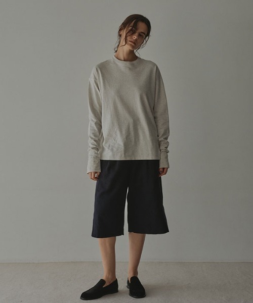 ETRE TOKYO（エトレトウキョウ）の「カフボタンロンTee（Tシャツ/カットソー・レディース・ホワイト/ライトグレー/ブルー・FREE）」の10枚目の写真