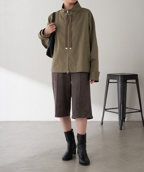 COLLAGE GALLARDAGALANTE(コラージュガリャルダガランテ)の「Q.anos/スエードハーフパンツ(その他パンツ・レディース・チャコールグレー/キャメル・FREE)」の17枚目の写真