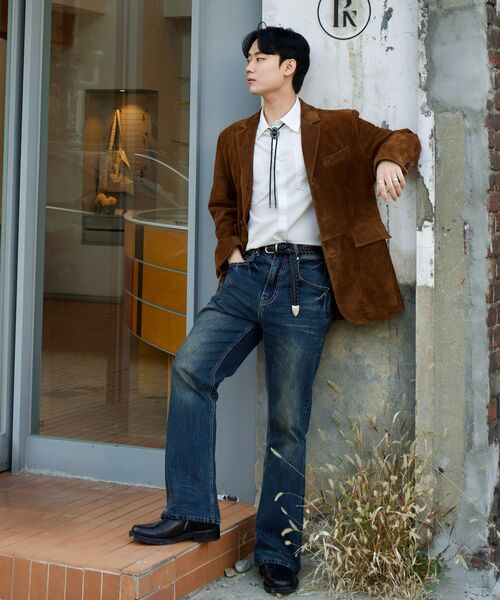 KICHUL(キチョル)の「DARK EYE BOOT CUT JEANS (INDIGO)(デニムパンツ・メンズ・その他・X-SMALL/SMALL/MEDIUM/LARGE)」の9枚目の写真