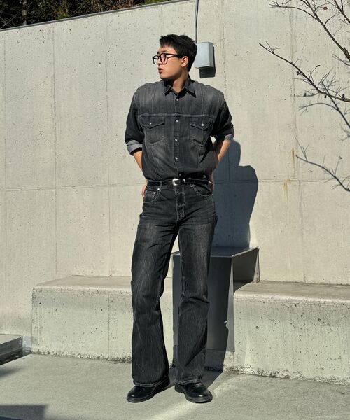 KICHUL(キチョル)の「DARK EYE BOOT CUT JEANS (INDIGO)(デニムパンツ・メンズ・その他・X-SMALL/SMALL/MEDIUM/LARGE)」の3枚目の写真
