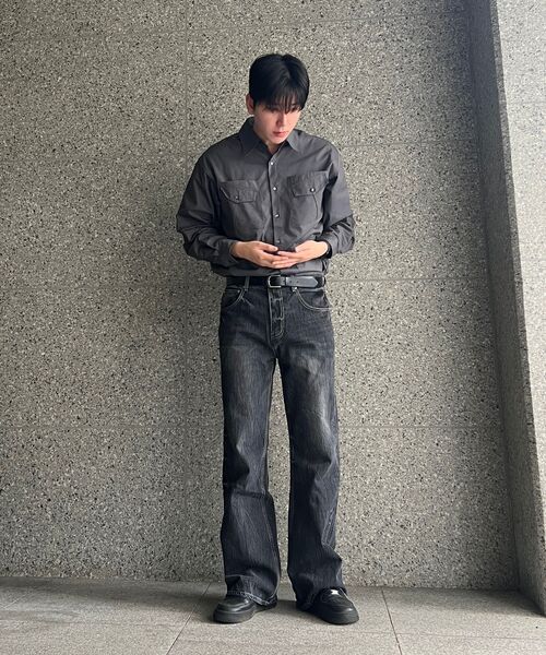 KICHUL(キチョル)の「DARK EYE BOOT CUT JEANS (INDIGO)(デニムパンツ・メンズ・その他・X-SMALL/SMALL/MEDIUM/LARGE)」の4枚目の写真