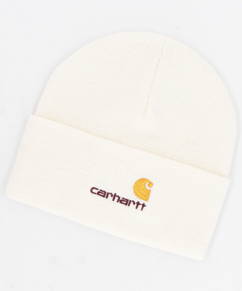 Carhartt（カーハート）の「CARHARTT/カーハート AMERICAN SCRIPT BEANIE アメリカンスクリプトビーニー（ニットキャップ/ビーニー・メンズ・ブラック/グレー/ナチュラル・ONE SIZE）」の3枚目の写真