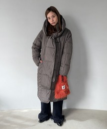 SANSeLF | 【SANSeLF】 マフラー付きロングボリュームダウンコート saw25a060(ダウンジャケット/コート)