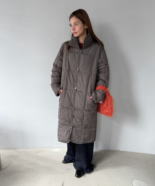 SANSeLF（サンセルフ）の「【SANSeLF】 マフラー付きロングボリュームダウンコート saw25a060（ダウンジャケット/コート・レディース・グレー・FREE）」の12枚目の写真