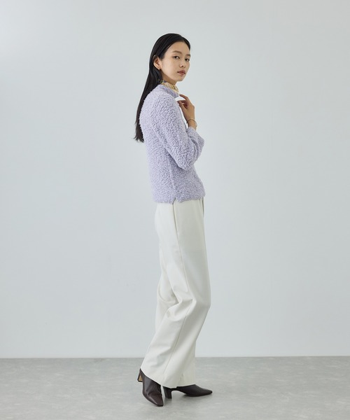 Coohem(コーヘン)の「【COOHEM(コーヘン)】COTTON FANCY YARN HIGH NECK KNIT(ニット/セーター・レディース・キナリ/ベージュ系その他/ダークラベンダー・FREE)」の6枚目の写真