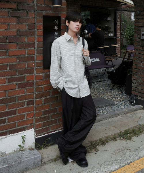 JUAN HOMME(ジュアンオム)の「ルーズドチェックシャツ(アイボリー)(シャツ/ブラウス・メンズ・その他・LARGE/SMALL/MEDIUM)」の10枚目の写真