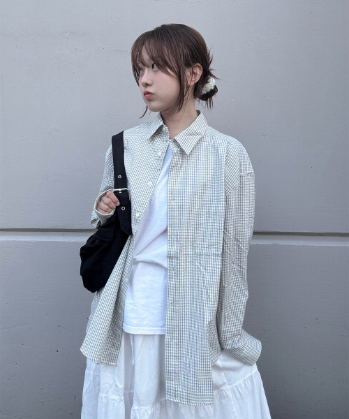 JUAN HOMME(ジュアンオム)の「ルーズドチェックシャツ(アイボリー)(シャツ/ブラウス・メンズ・その他・LARGE/SMALL/MEDIUM)」の11枚目の写真