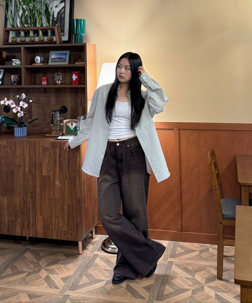 JUAN HOMME(ジュアンオム)の「ルーズドチェックシャツ(アイボリー)(シャツ/ブラウス・メンズ・その他・LARGE/SMALL/MEDIUM)」の14枚目の写真