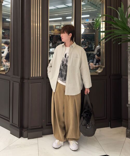 JUAN HOMME(ジュアンオム)の「ルーズドチェックシャツ(アイボリー)(シャツ/ブラウス・メンズ・その他・LARGE/SMALL/MEDIUM)」の5枚目の写真