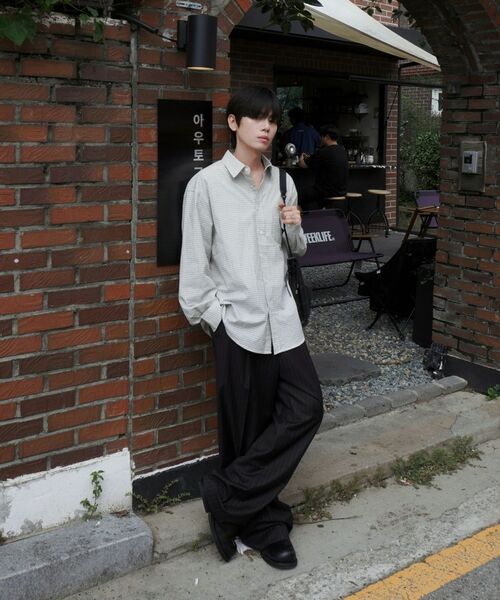 JUAN HOMME(ジュアンオム)の「ルーズドチェックシャツ(アイボリー)(シャツ/ブラウス・メンズ・その他・LARGE/SMALL/MEDIUM)」の6枚目の写真
