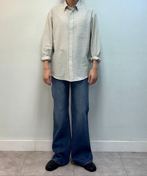 JUAN HOMME(ジュアンオム)の「ルーズドチェックシャツ(アイボリー)(シャツ/ブラウス・メンズ・その他・LARGE/SMALL/MEDIUM)」の2枚目の写真