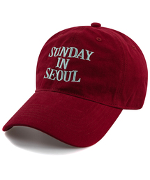 WICK（ウィック）の「SUNDAY IN SEOUL COTTON PEACH BALLCAP-RED WINE（キャップ）」
