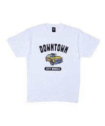 ダウンタウンシティホイールズ 半袖Tシャツ ホワイト