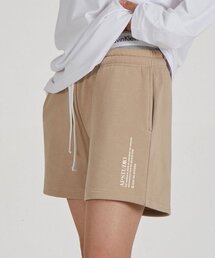 エーピー レタリング コンフォータブル ワッフル裏毛 ショートパンツ_ベージュ