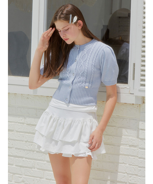 ANOETIC(アノエティック)の「FRILL CHIFFON SKIRT_WHITE(スカート・レディース・ホワイト・FREE)」の1枚目の写真