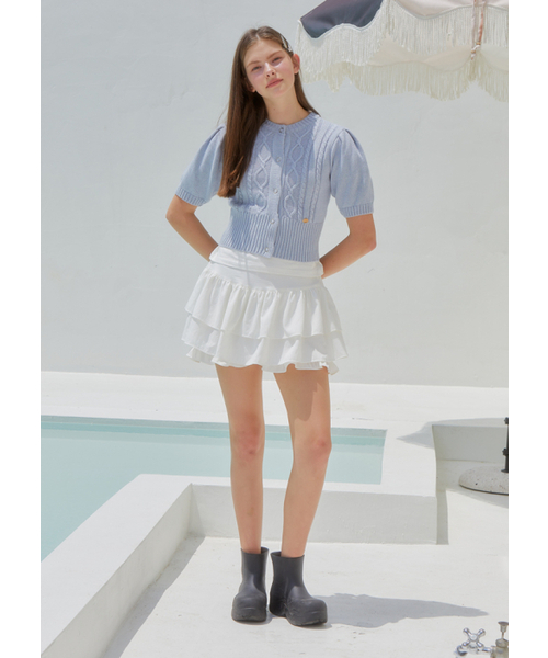 ANOETIC(アノエティック)の「FRILL CHIFFON SKIRT_WHITE(スカート・レディース・ホワイト・FREE)」の3枚目の写真