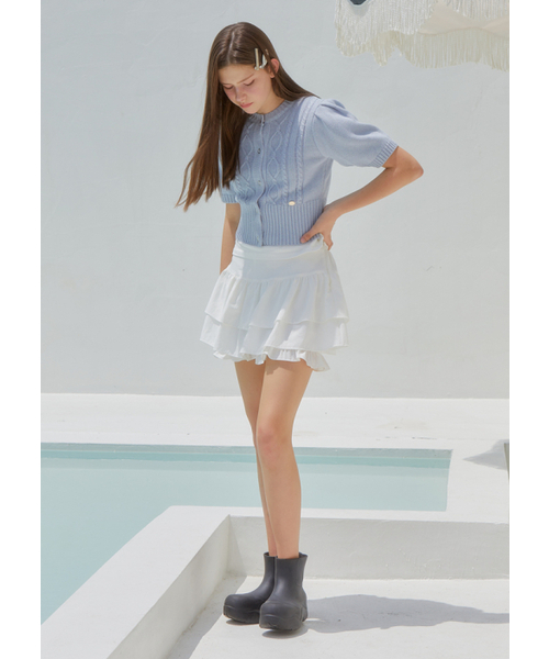 ANOETIC(アノエティック)の「FRILL CHIFFON SKIRT_WHITE(スカート・レディース・ホワイト・FREE)」の4枚目の写真