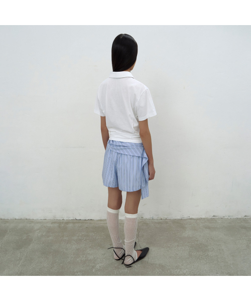 LCDC TM(エルシーディーシーティーエム)の「OPEN COLLAR TOP (WHITE)(Tシャツ/カットソー・レディース・ホワイト・SMALL/MEDIUM)」の3枚目の写真