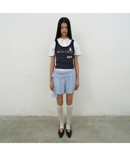 LCDC TM(エルシーディーシーティーエム)の「OPEN COLLAR TOP (WHITE)(Tシャツ/カットソー・レディース・ホワイト・SMALL/MEDIUM)」の6枚目の写真