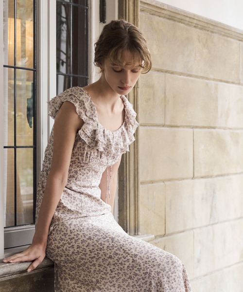 DEICY（デイシー）の「ローズフリルワンピース（ワンピース・レディース・ブルー/ラベンダー/ピンク・0/1）」の3枚目の写真