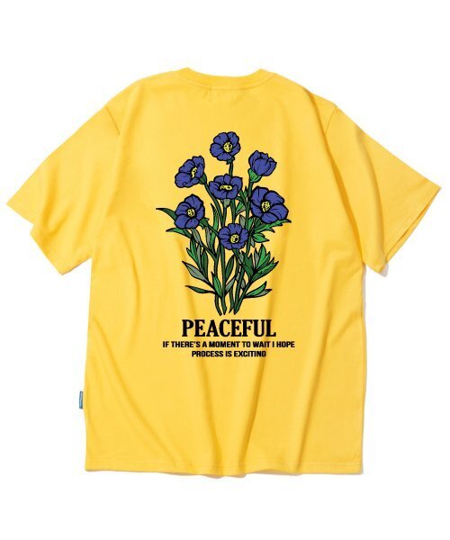 TRIPSHION(トリップション)の「ブルーフラワーバンドルグラフィックTシャツ - イエロー(Tシャツ/カットソー・メンズ・その他・LARGE/MEDIUM/X-LARGE)」の1枚目の写真