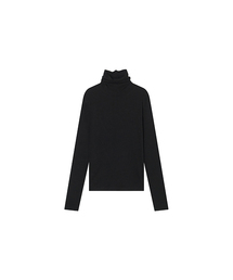Lenna wool turtleneck t-shirt _ Black