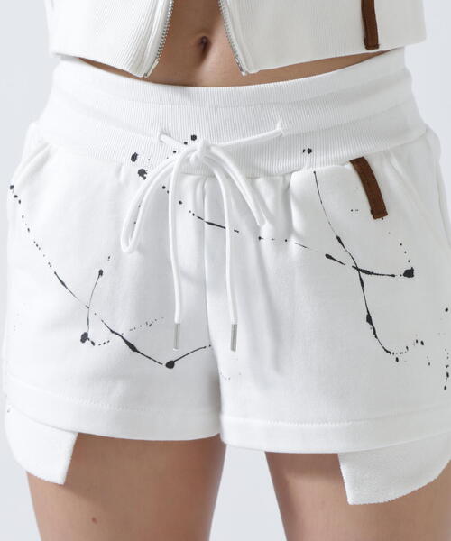 ROYAL FLASH(ロイヤルフラッシュ)の「MITSUKI/ミツキ/ペイントショートパンツ(その他パンツ・レディース・ブラック/ホワイト・F)」の11枚目の写真