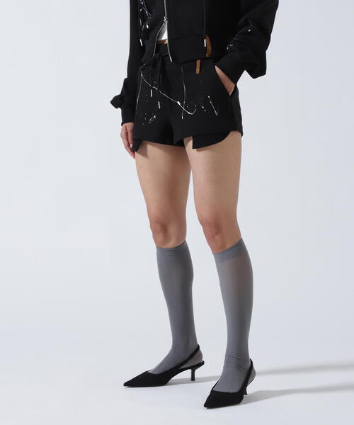 ROYAL FLASH(ロイヤルフラッシュ)の「MITSUKI/ミツキ/ペイントショートパンツ(その他パンツ・レディース・ブラック/ホワイト・F)」の1枚目の写真