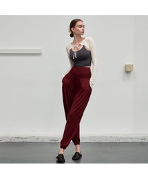 DEVIWEAR（デヴィウェア）の「女性 ヨガウェア DEVI-B0086-バーガンディ ピラティス レオリンス ハーレムパンツ（その他パンツ・レディース）」