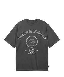 GAINSBORO（ゲインズボロ）の「[クールコットン] ピグメントレタリングニューロゴTシャツ_ダークグレー（Tシャツ/カットソー）」
