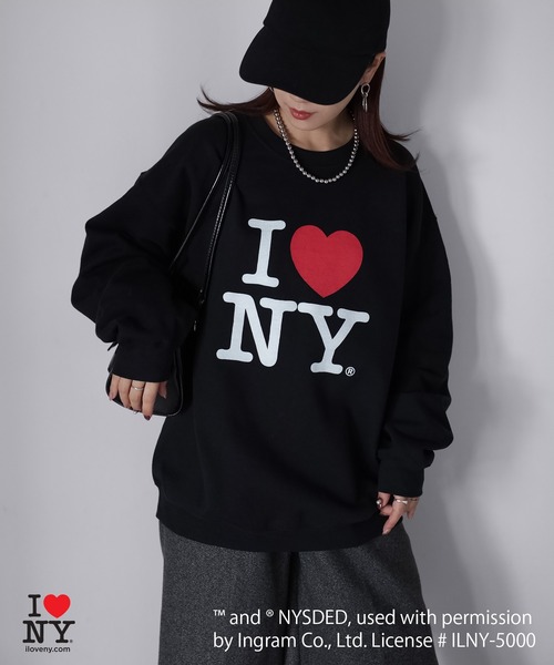 Riberry（リベリー）の「I LOVE NY裏起毛スウェット（スウェット・レディース・ブラック/オートミール・MEDIUM/LARGE）」の2枚目の写真