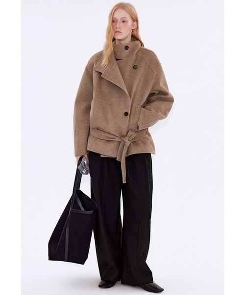 ローウエストベルト ダウン入りウールコート FD25W228【Fano Studios