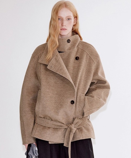 ローウエストベルト ダウン入りウールコート FD25W228【Fano Studios