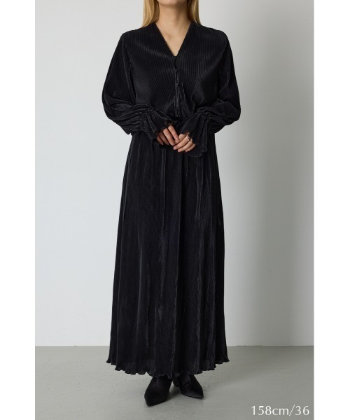 RIM.ARK（リムアーク）の「Elegant relaxy dress エレガントリラクシードレス（ドレス・レディース・ブラック/ブラウン・38/36）」の3枚目の写真