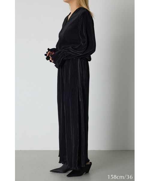 RIM.ARK（リムアーク）の「Elegant relaxy dress エレガントリラクシードレス（ドレス・レディース・ブラック/ブラウン・38/36）」の4枚目の写真