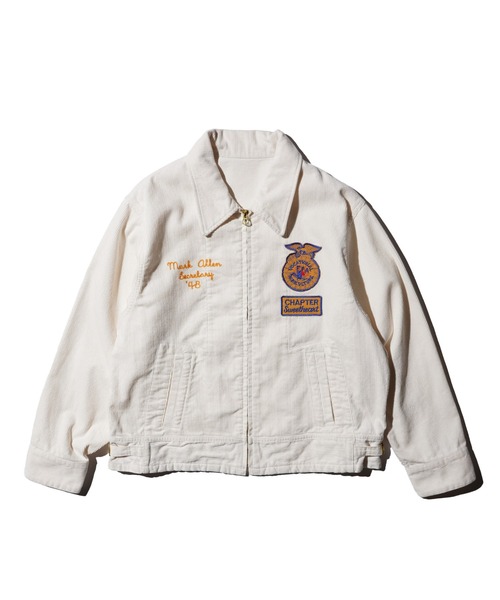 THRIFTY LOOK(スリフティールック)の「THRIFTY LOOK スリフティルック / SWEET HEART FFA JACKET(ブルゾン・メンズ・ホワイト/ネイビー・LARGE/MEDIUM/SMALL)」の2枚目の写真