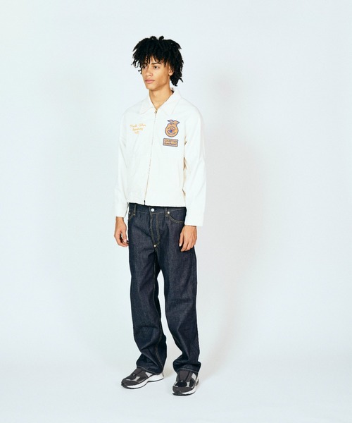 THRIFTY LOOK(スリフティールック)の「THRIFTY LOOK スリフティルック / SWEET HEART FFA JACKET(ブルゾン・メンズ・ホワイト/ネイビー・LARGE/MEDIUM/SMALL)」の3枚目の写真