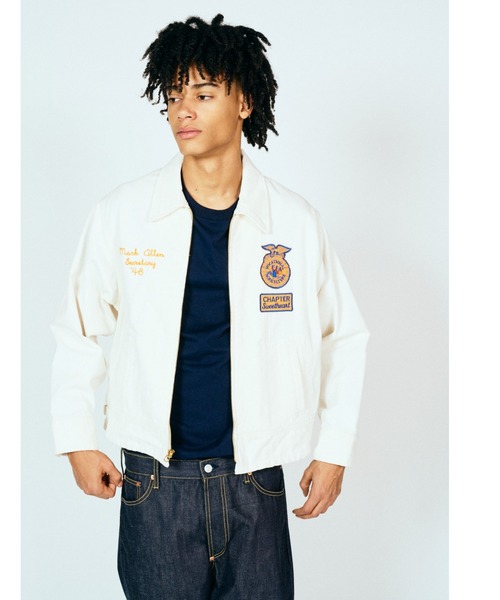 THRIFTY LOOK(スリフティールック)の「THRIFTY LOOK スリフティルック / SWEET HEART FFA JACKET(ブルゾン・メンズ・ホワイト/ネイビー・LARGE/MEDIUM/SMALL)」の7枚目の写真