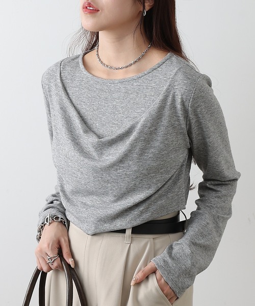 COLONY 2139(コロニートゥーワンスリーナイン)の「レイヤード風カットトップス(Tシャツ/カットソー・レディース・ホワイト/ブラック/グレー・FREE)」の1枚目の写真