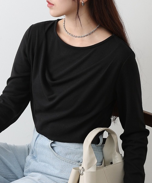 COLONY 2139(コロニートゥーワンスリーナイン)の「レイヤード風カットトップス(Tシャツ/カットソー・レディース・ホワイト/ブラック/グレー・FREE)」の3枚目の写真