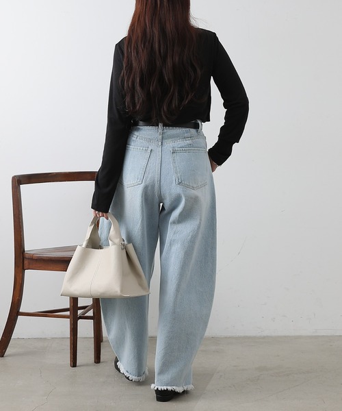 COLONY 2139(コロニートゥーワンスリーナイン)の「レイヤード風カットトップス(Tシャツ/カットソー・レディース・ホワイト/ブラック/グレー・FREE)」の14枚目の写真